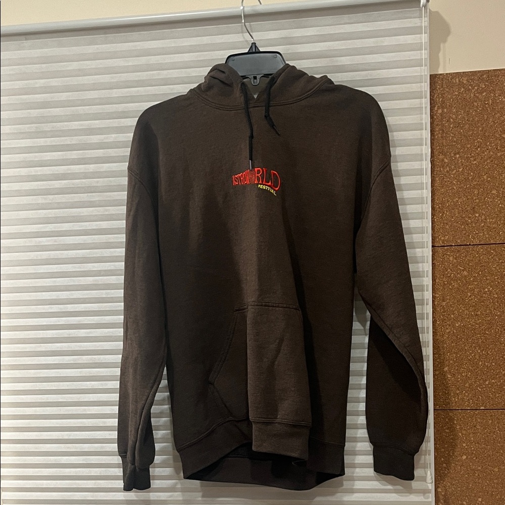 Travis Scott Astroworld 2018 Houston Texas Hoodie Bleach Brown